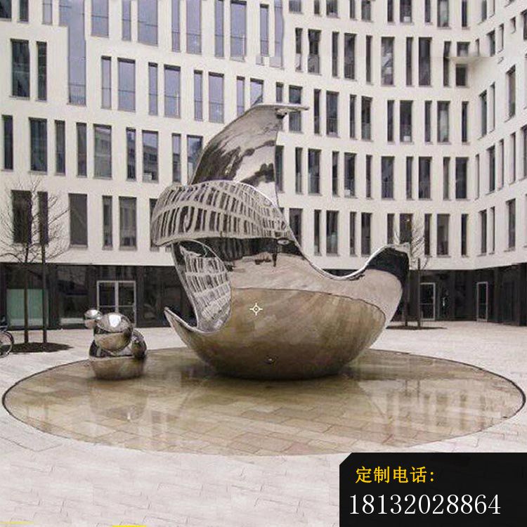 大型创意空心圆广场景观雕塑，不锈钢雕塑_750*750