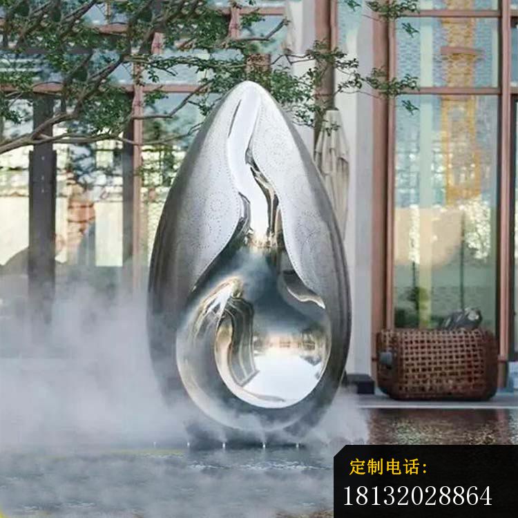 大型创意水滴公园景观雕塑，不锈钢雕塑 (2)_750*750