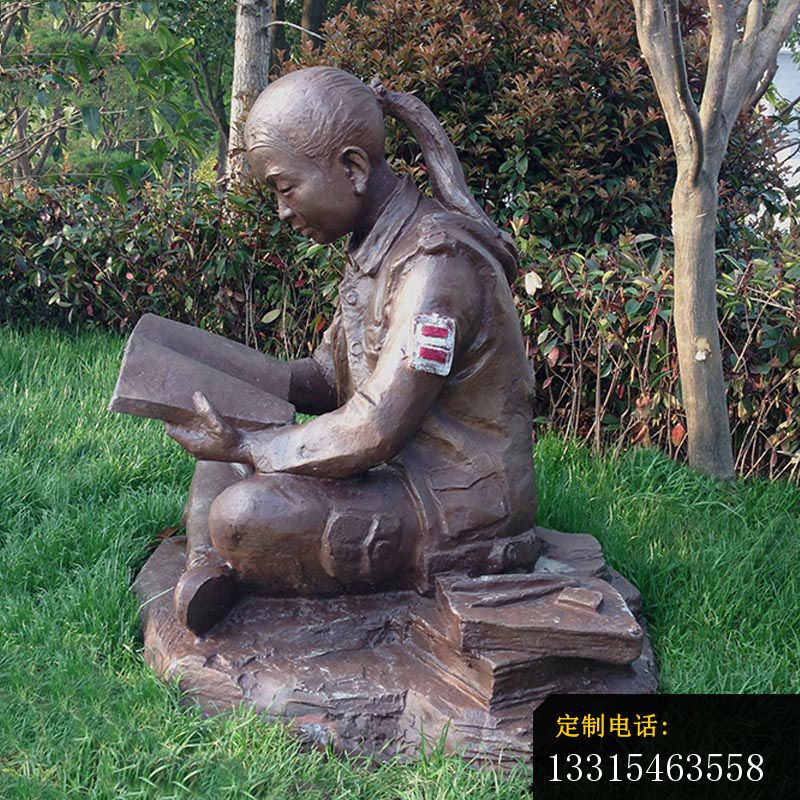 看书的小学生铜雕 校园人物铜雕 (2)_800*800