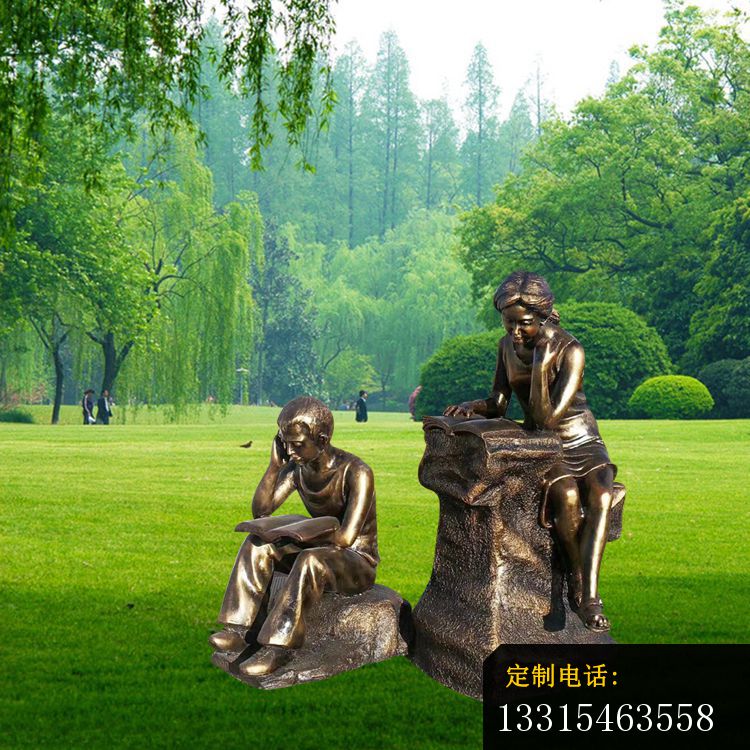 看书的人物铜雕，校园人物铜雕 (3)_750*750