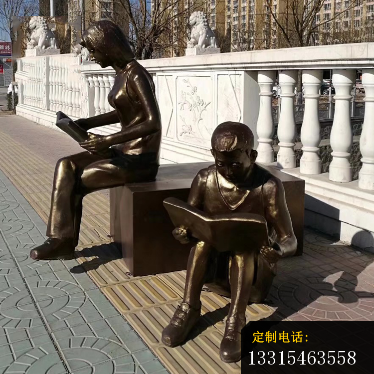 看书的学生铜雕，校园看书人物铜雕 (2)_750*750