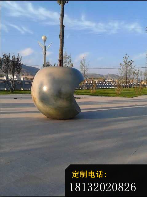 不锈钢苹果雕塑广场不锈钢雕塑_478*641