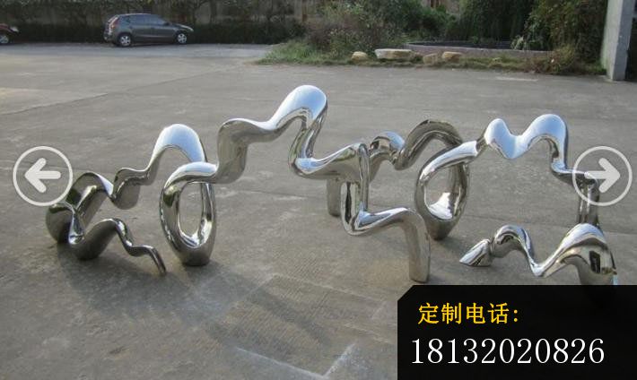不锈钢曲线雕塑，公园景观雕塑_710*424
