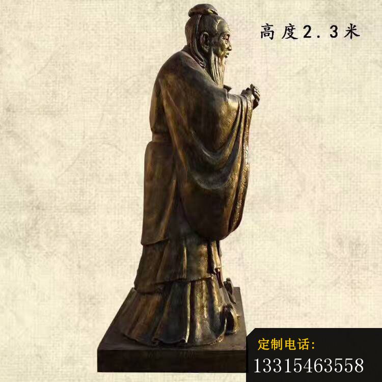 孔子行教像铜雕，广场古代名人铜雕 (3)_750*750