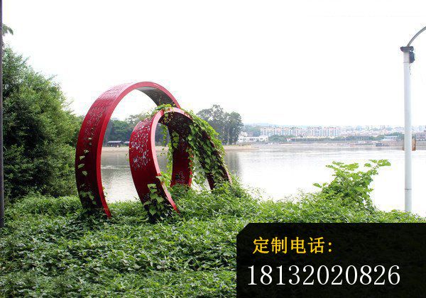 不锈钢手镯雕塑  不锈钢公园景观雕塑 (2)_600*420
