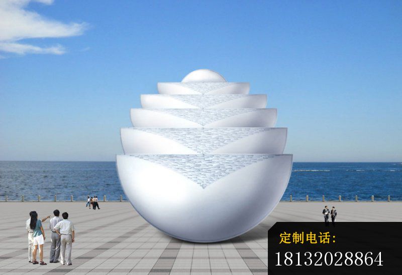 不锈钢抽象珍珠雕塑，广场不锈钢雕塑_800*549