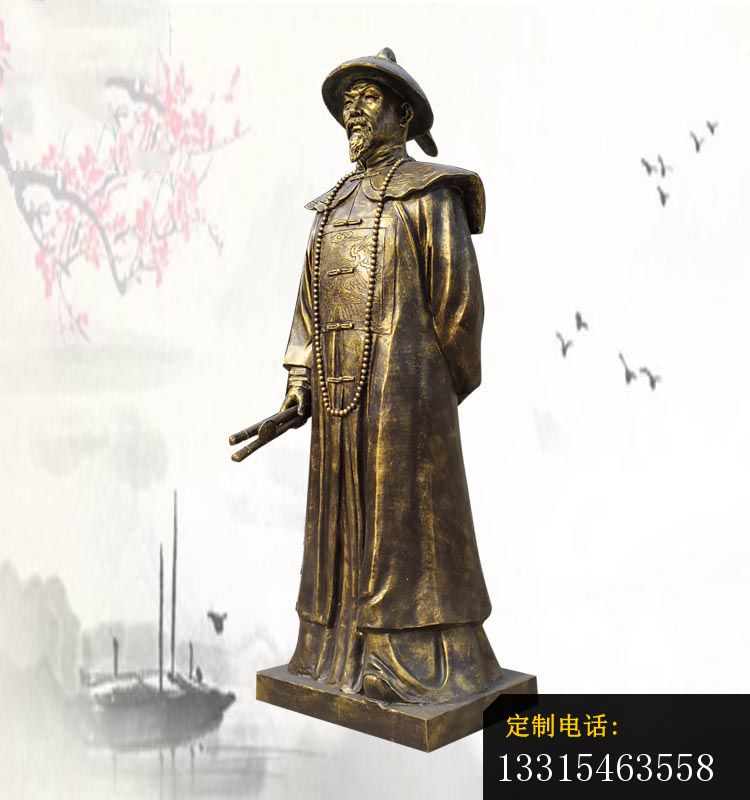 林则徐铜雕 公园古代名人铜雕_750*800