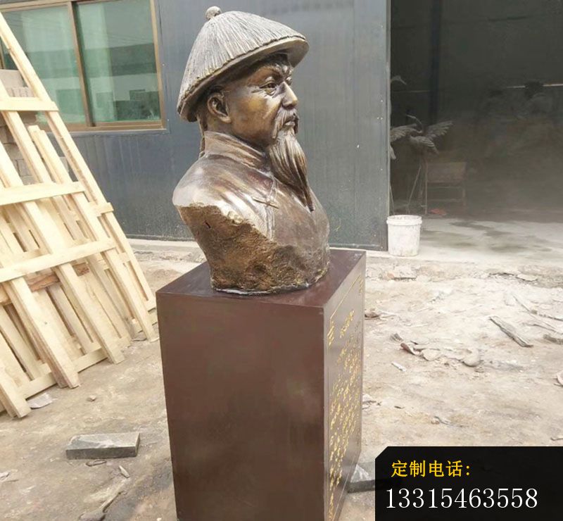 林则徐胸像铜雕，校园古代名人铜雕_800*740