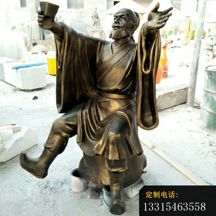 刘关张三结义铜雕，古代名人铜雕 (3)_750*750