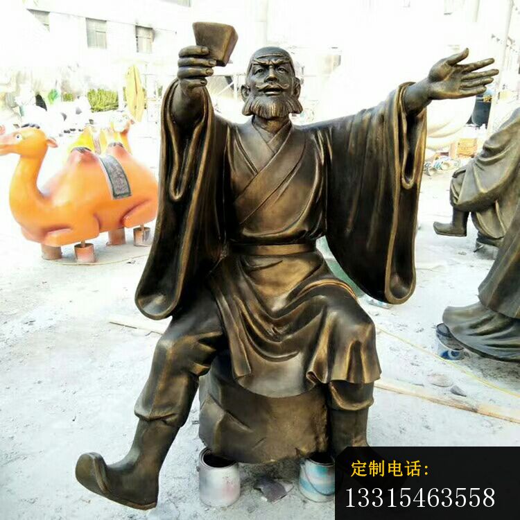 刘关张三结义铜雕，古代名人铜雕 (6)_750*750