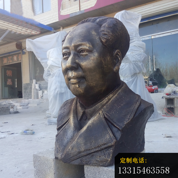 毛泽东胸像铜雕，伟人铜雕 (2)_750*750