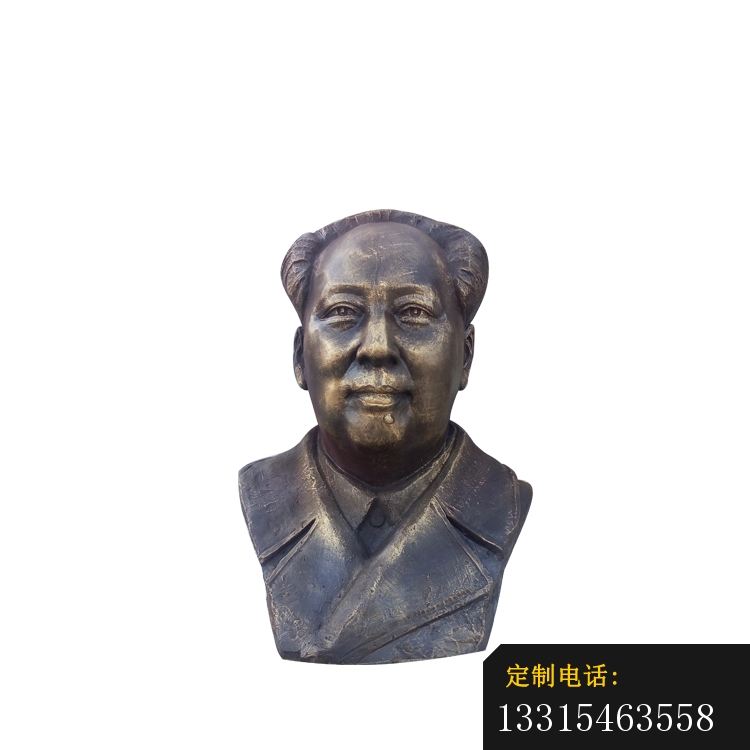 毛泽东胸像铜雕，伟人铜雕 (4)_750*750