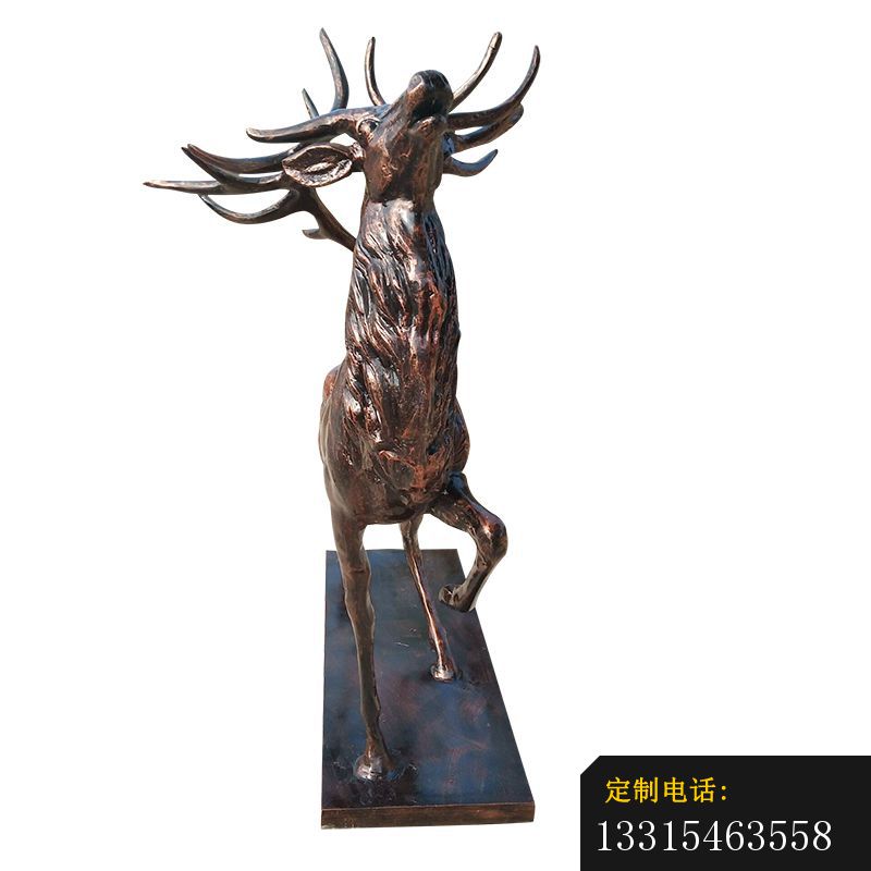 梅花鹿铜雕，户外动物铜雕 (4)_800*800