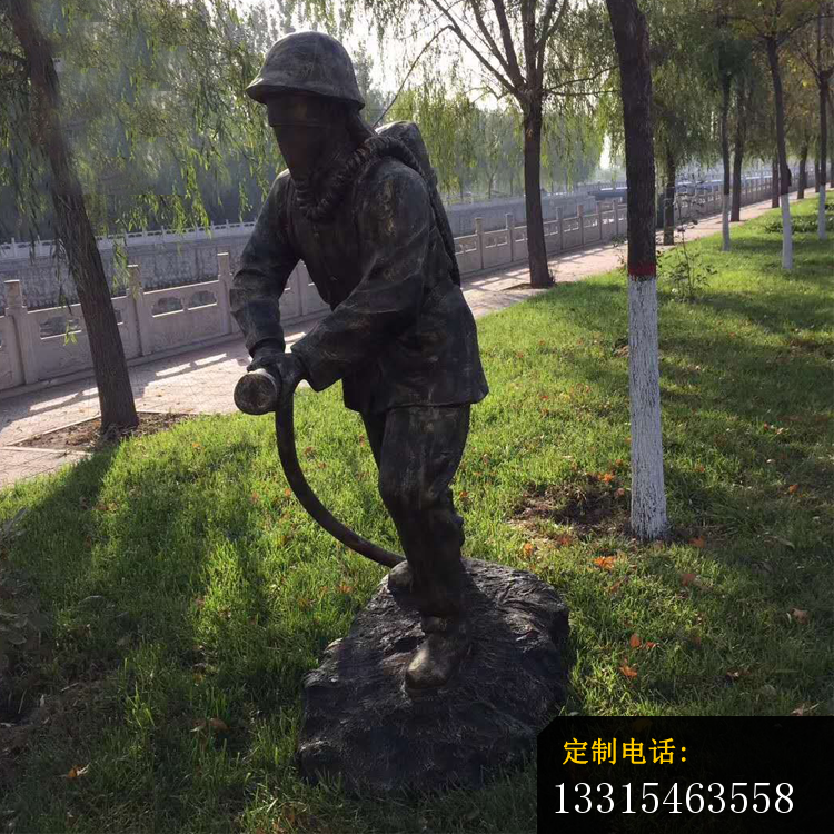 灭火的消防员铜雕，公园人物铜雕 (4)_750*750