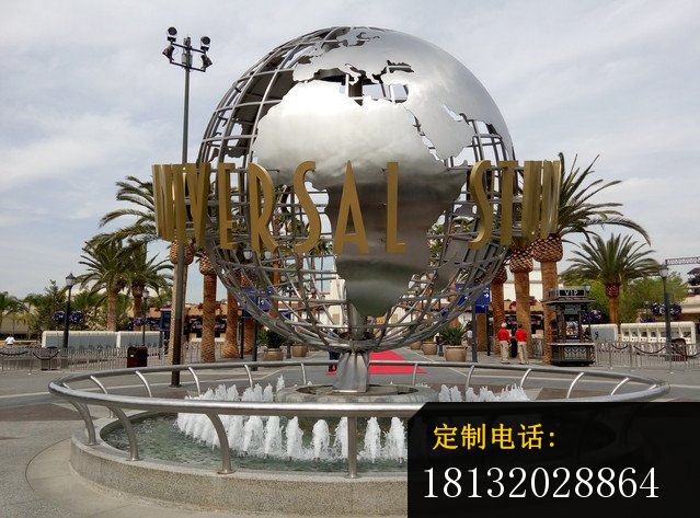 不锈钢地球雕塑 广场不锈钢雕塑_639*473