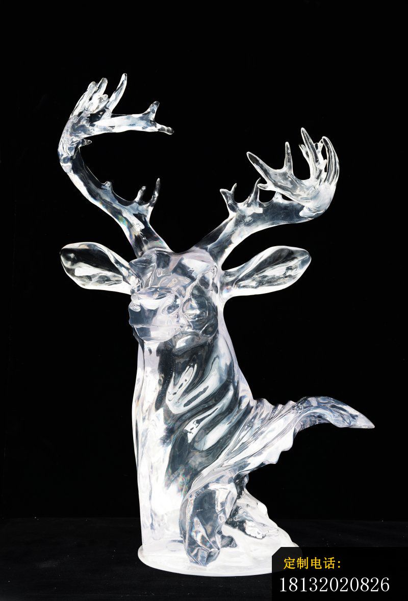 不锈钢驯鹿头像雕塑,不锈钢动物雕塑_800*1179