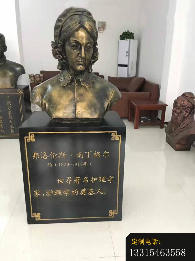 南丁格尔胸像铜雕 医学院西方名人铜雕 (3)_750*1000