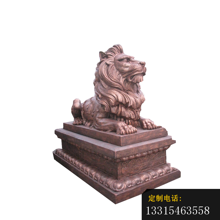 欧式狮子铜雕，银行门口西洋狮子铜雕_750*750