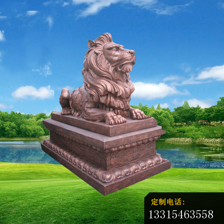 欧式狮子铜雕，银行门口西洋狮子铜雕 (2)_750*750