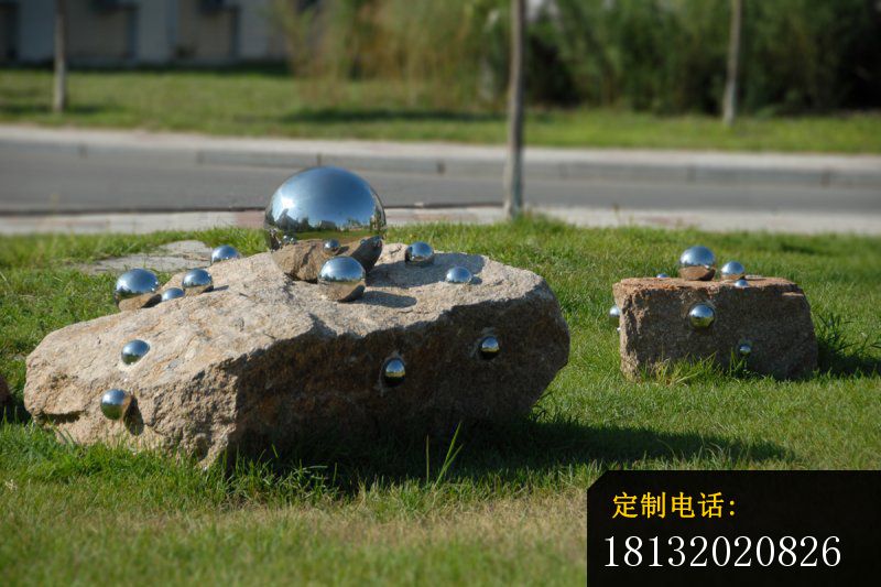不锈钢圆球雕塑公园景观雕塑_800*533