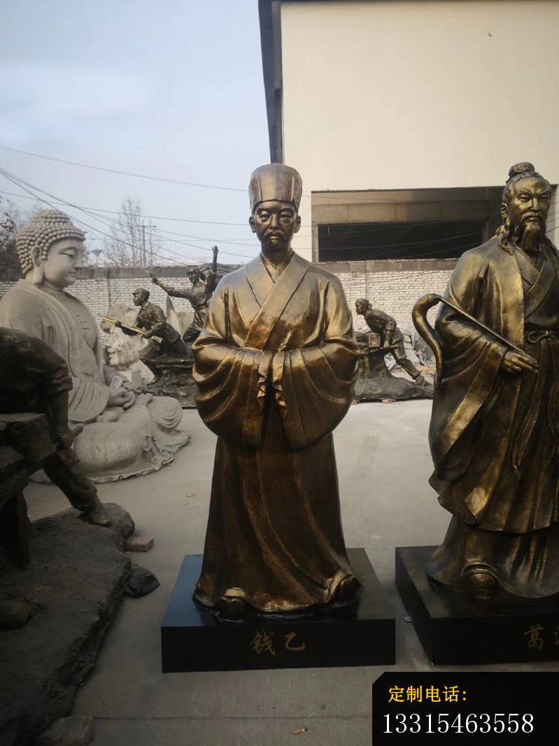 钱乙铜雕，古代名人铜雕_799*1066