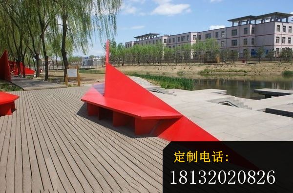 不锈钢长椅雕塑 公园长椅雕塑_600*395