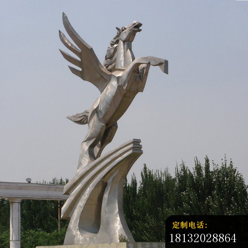 不锈钢飞马，公园不锈钢雕塑_800*800