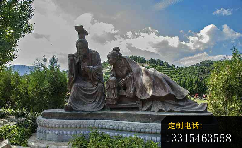 亲尝汤药二十四孝人物铜雕，公园古代人物铜雕 (2)_800*491