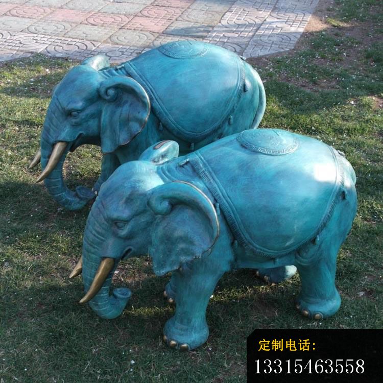青铜大象雕塑，庭院动物铜雕_750*750