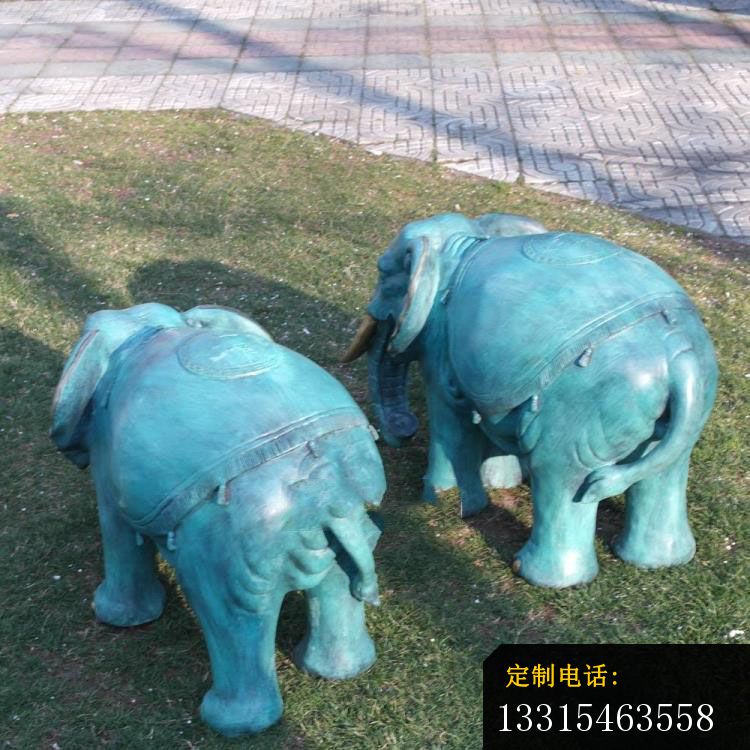 青铜大象雕塑，庭院动物铜雕 (2)_750*750