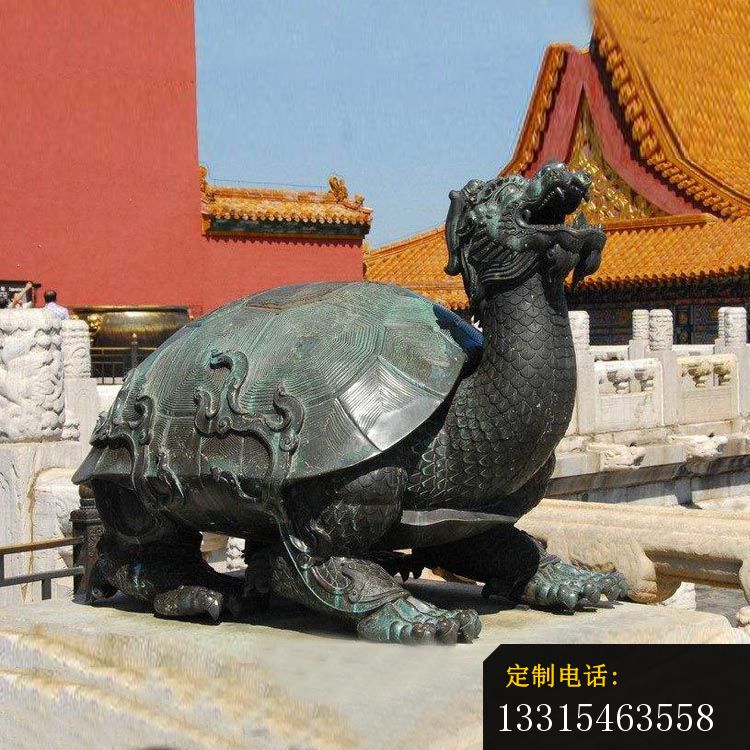青铜龙龟雕塑 公园神兽铜雕 (2)_750*750