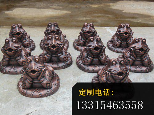 青蛙雕塑，吐水铜青蛙_500*375