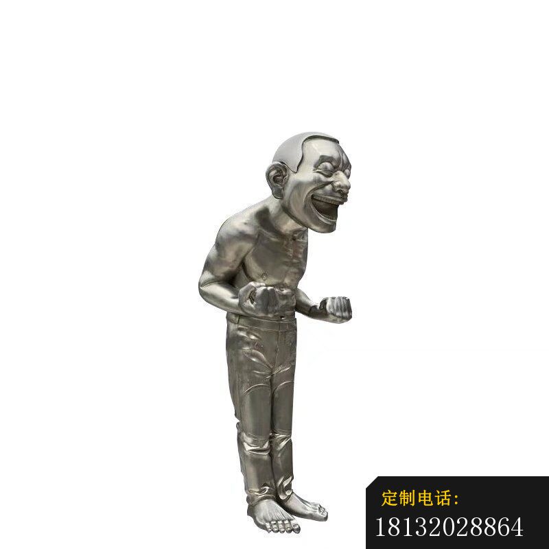 不锈钢哈哈大笑的人物广场不锈钢雕塑 (2)_800*800