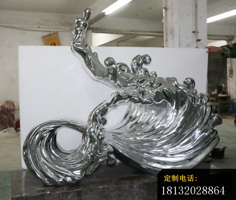 不锈钢海浪雕塑，公园不锈钢雕塑_800*680
