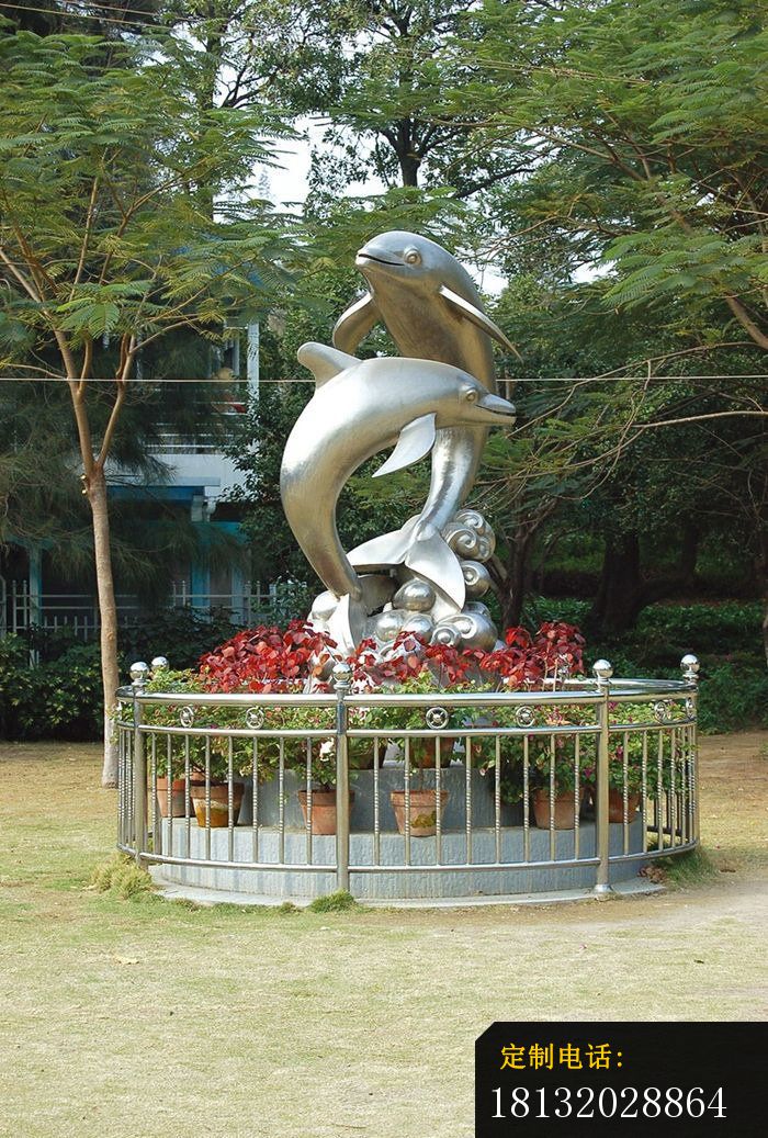 不锈钢海豚，动物不锈钢雕塑_700*1037