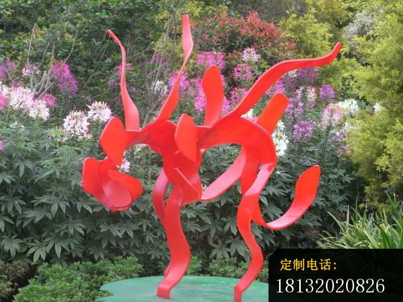 抽象扭秧歌人物雕塑 不锈钢人物雕塑_800*600