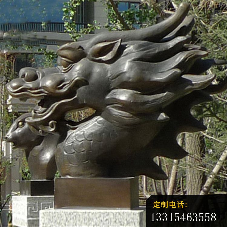 十二生肖头像铜雕，小区动物铜雕 (2)_750*750