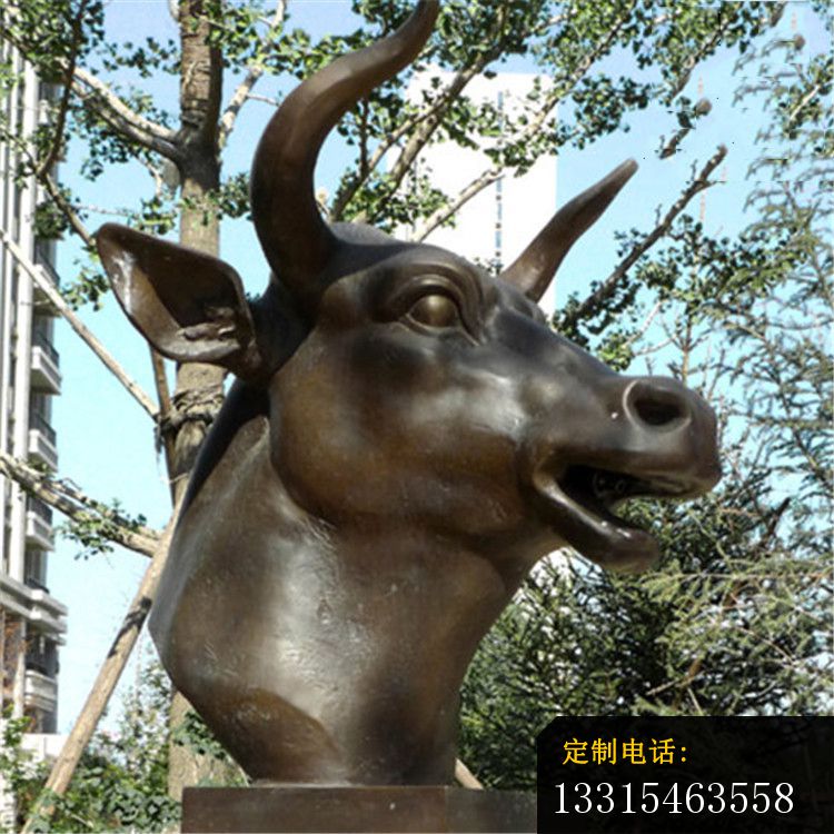 十二生肖头像铜雕，小区动物铜雕 (3)_750*750