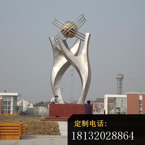 不锈钢和谐团结雕塑 校园雕塑_500*500