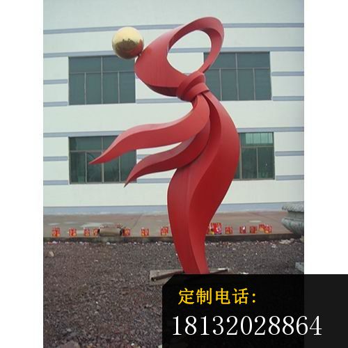 不锈钢红领巾雕塑 抽象人物雕塑_500*500