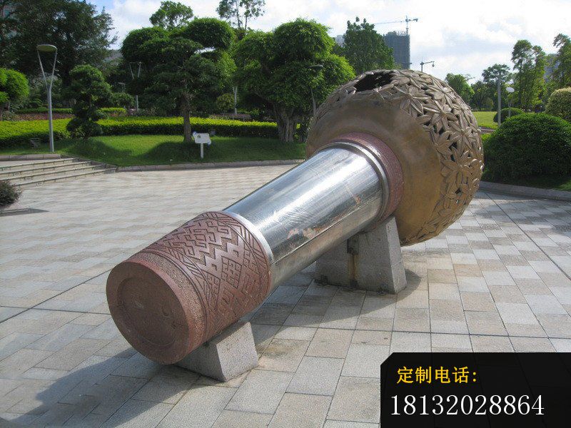 不锈钢话筒雕塑，广场景观雕塑_800*600