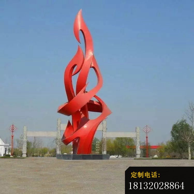 不锈钢火苗雕塑广场景观雕塑_750*750