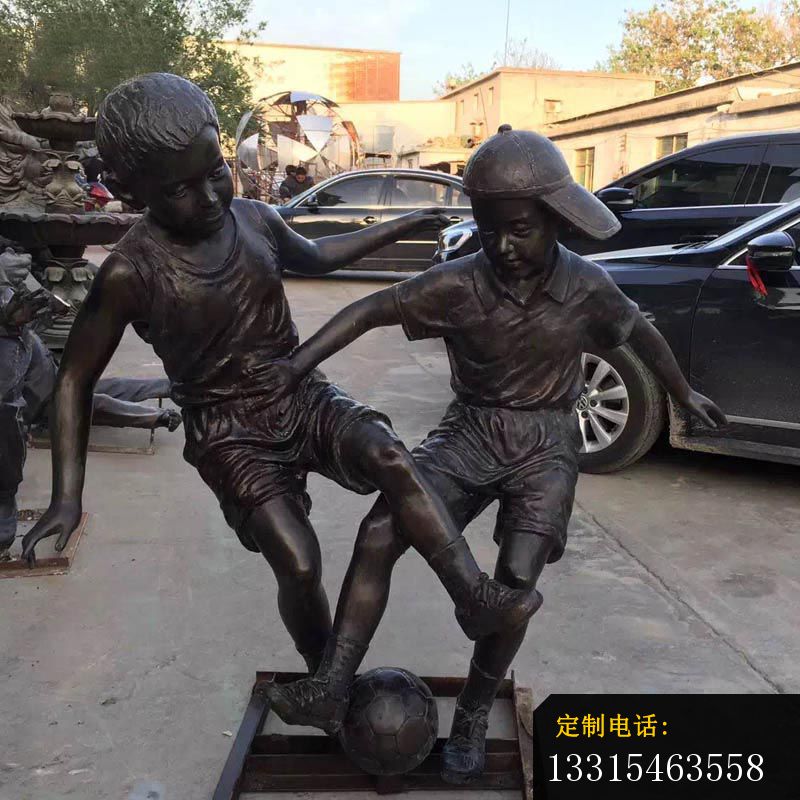 踢足球的小孩铜雕 公园人物铜雕 (2)_800*800