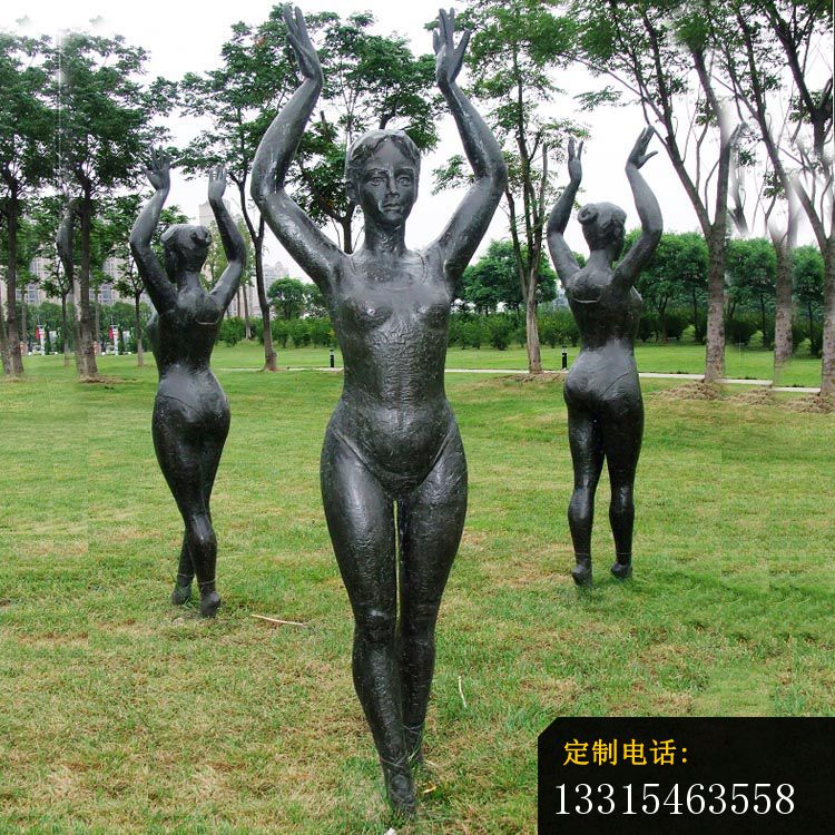 跳芭蕾舞的女孩铜雕 公园人物铜雕_750*750