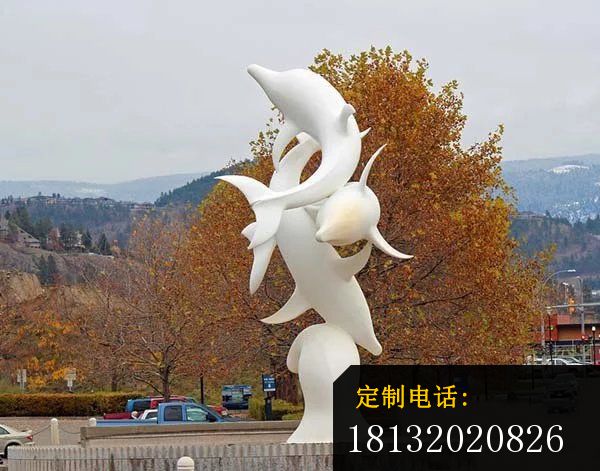 海豚雕塑 不锈钢动物雕塑  公园不锈钢雕塑 (3)_600*471