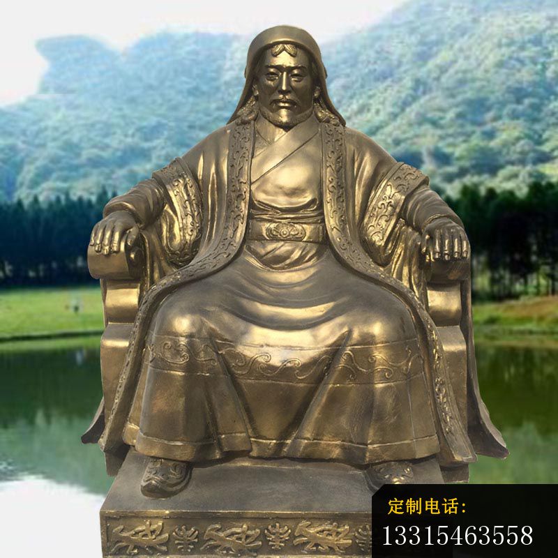 铜雕成吉思汗 古代名人铜雕_800*800