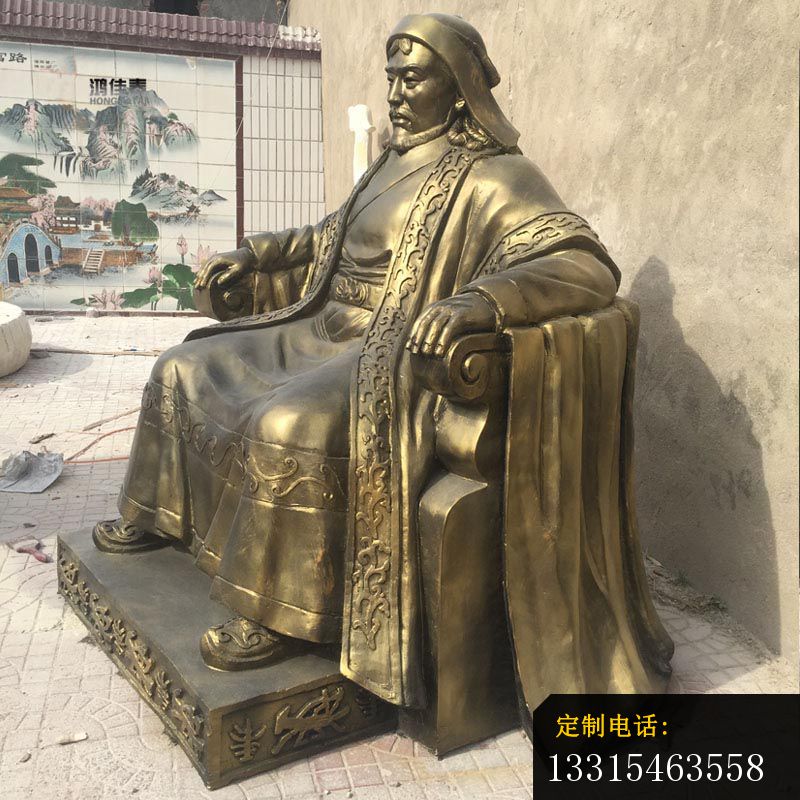 铜雕成吉思汗 古代名人铜雕 (3)_800*800
