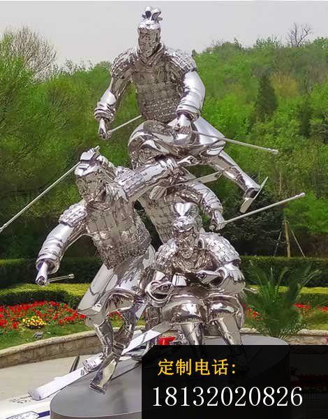 滑雪的古代人物雕塑 不锈钢人物雕塑_470*600