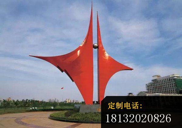 崛起雕塑 抽象不锈钢 广场景观雕塑_600*424