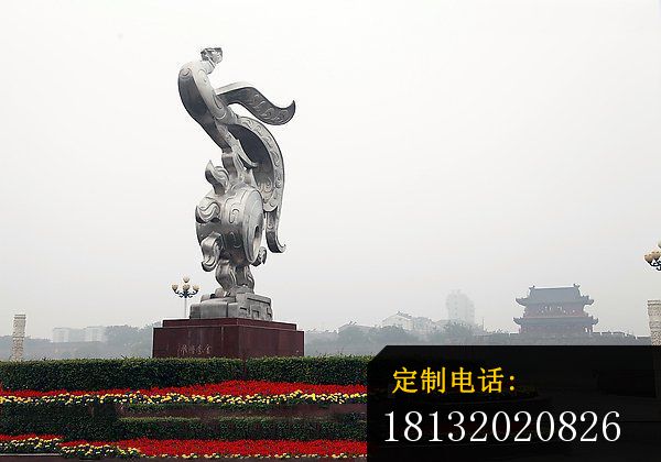娈风腾飞雕塑  不锈钢凤凰雕塑  广场景观雕塑 (2)_600*420